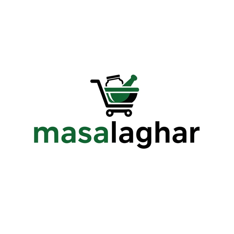 masalaghar of logo look like same blinkit style color is dark green, black