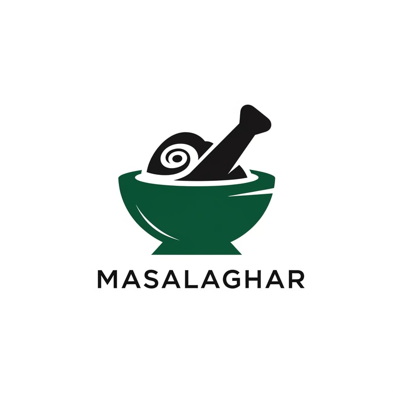 masalaghar of logo color is dark green, black only icone