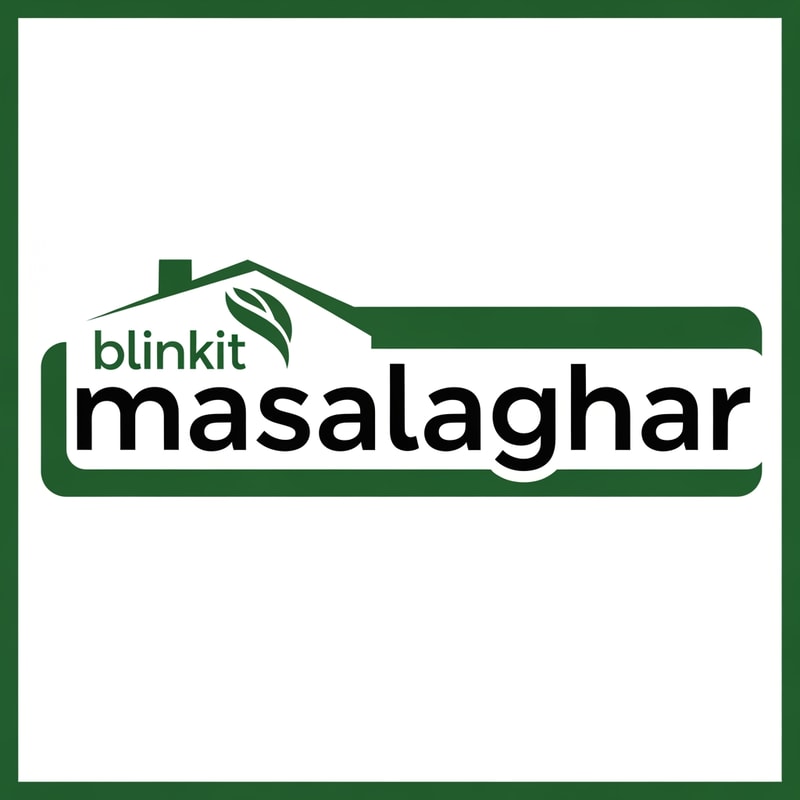 masalaghar of logo look like same blinkit style color is dark green, black