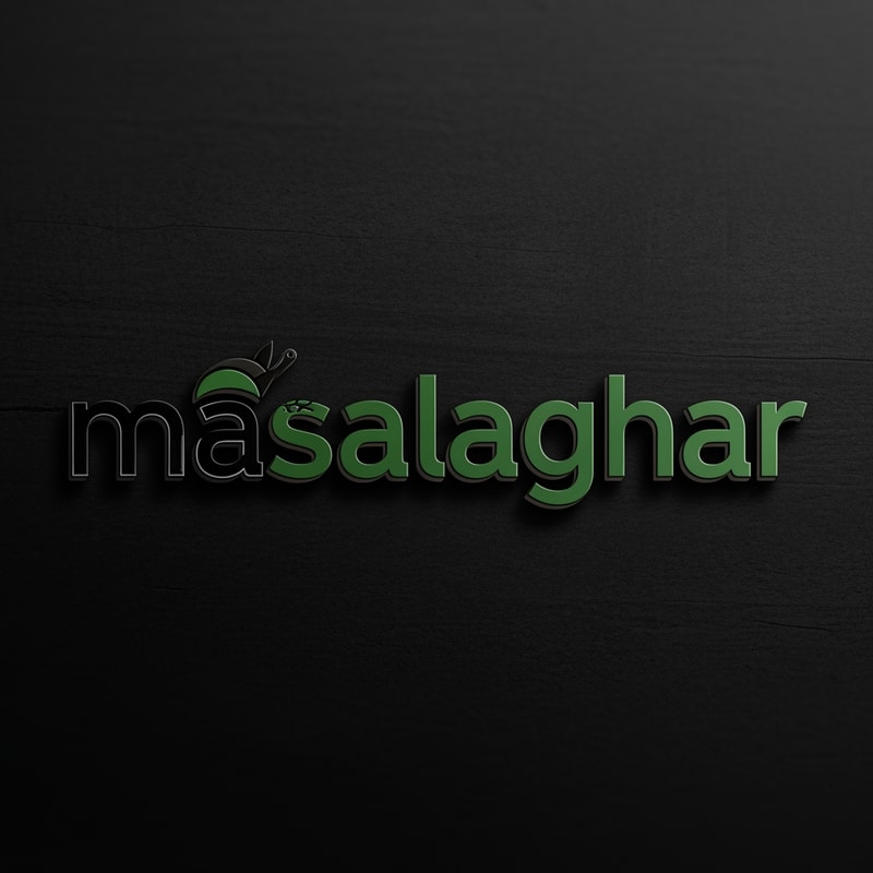 masalaghar of logo color is dark green, black