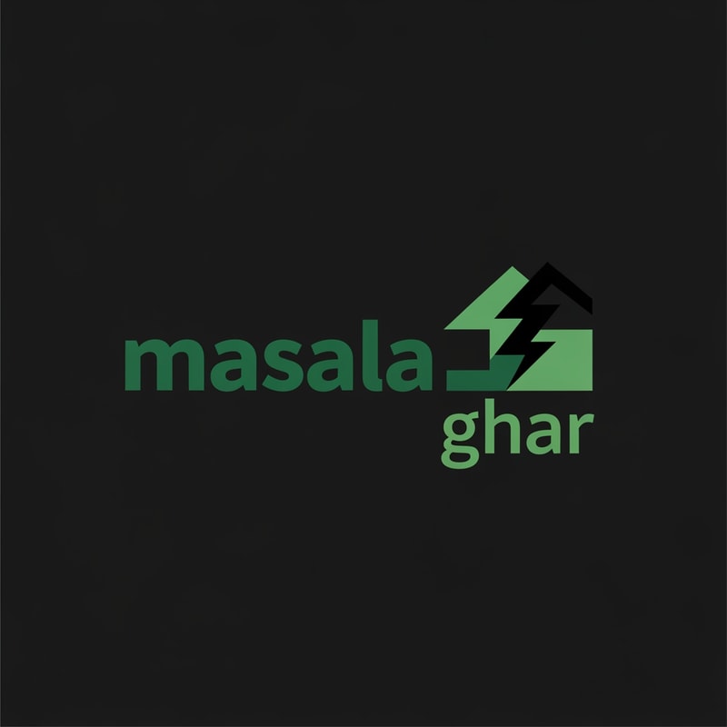 masalaghar of logo look like same blinkit style color is dark green, black