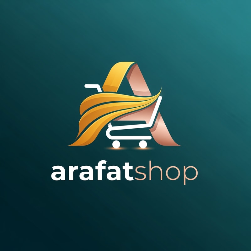 arafatshop of ecommerce shopping logo in unique style
