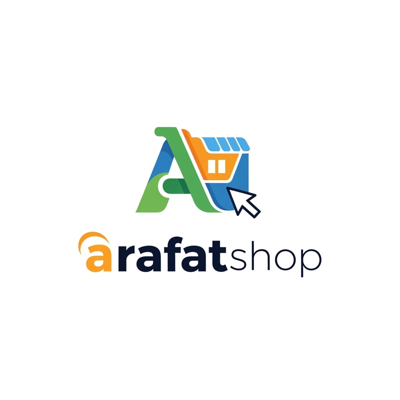 arafatshop of ecommerce logo in unique style & icone unique