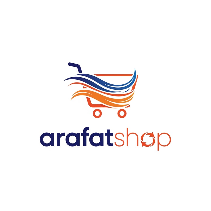 arafatshop of ecommerce shopping logo in unique style & icone unique