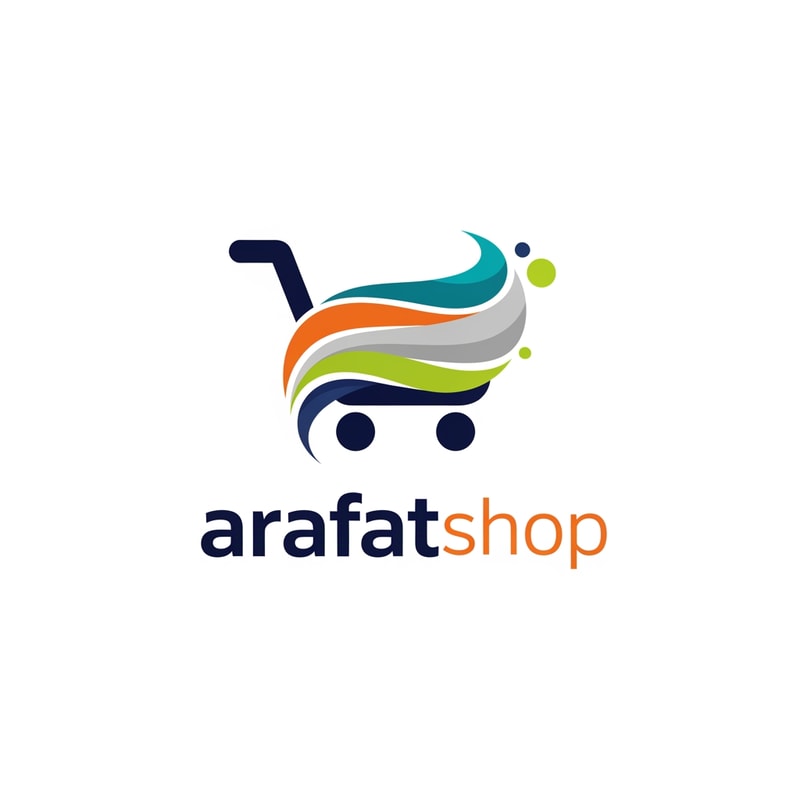 arafatshop of ecommerce logo in unique style
