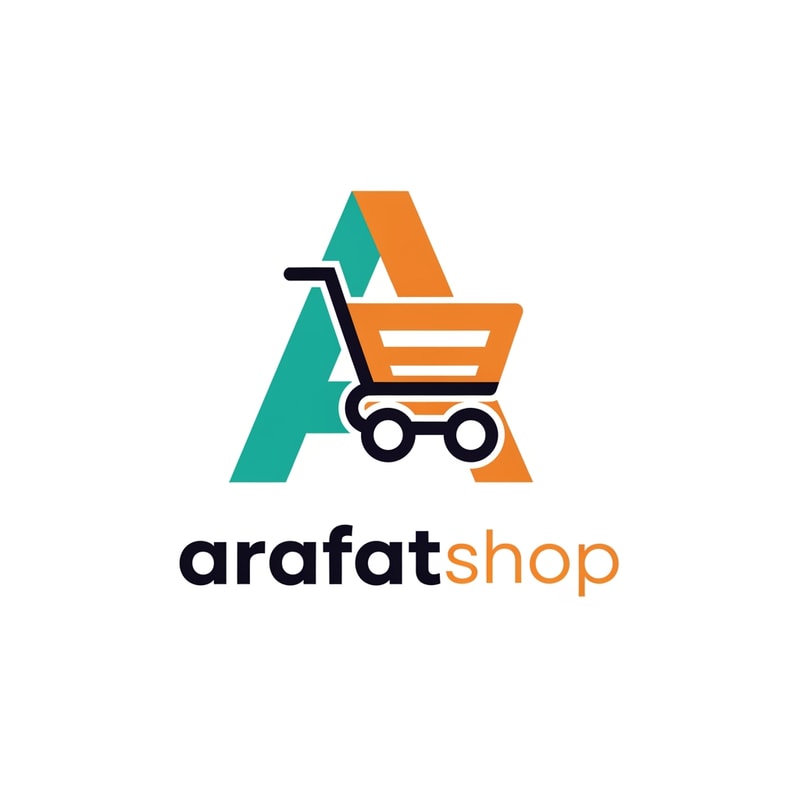 arafatshop of ecommerce logo in unique style & icone unique