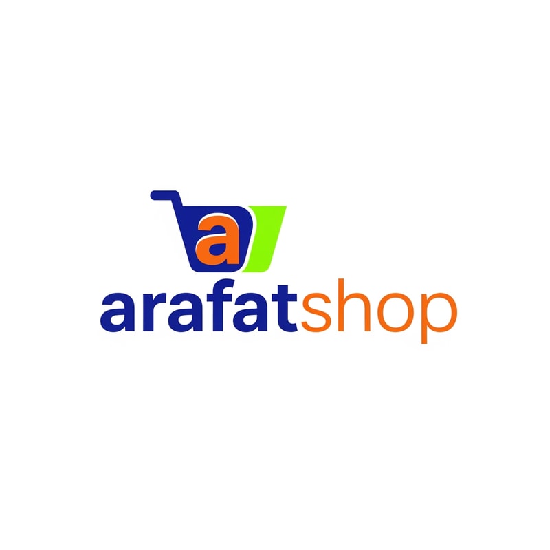 arafatshop of ecommerce shopping logo in unique style