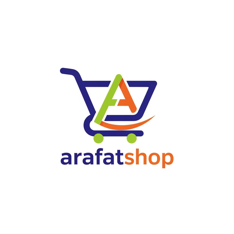 arafatshop of ecommerce logo in unique style & icone unique