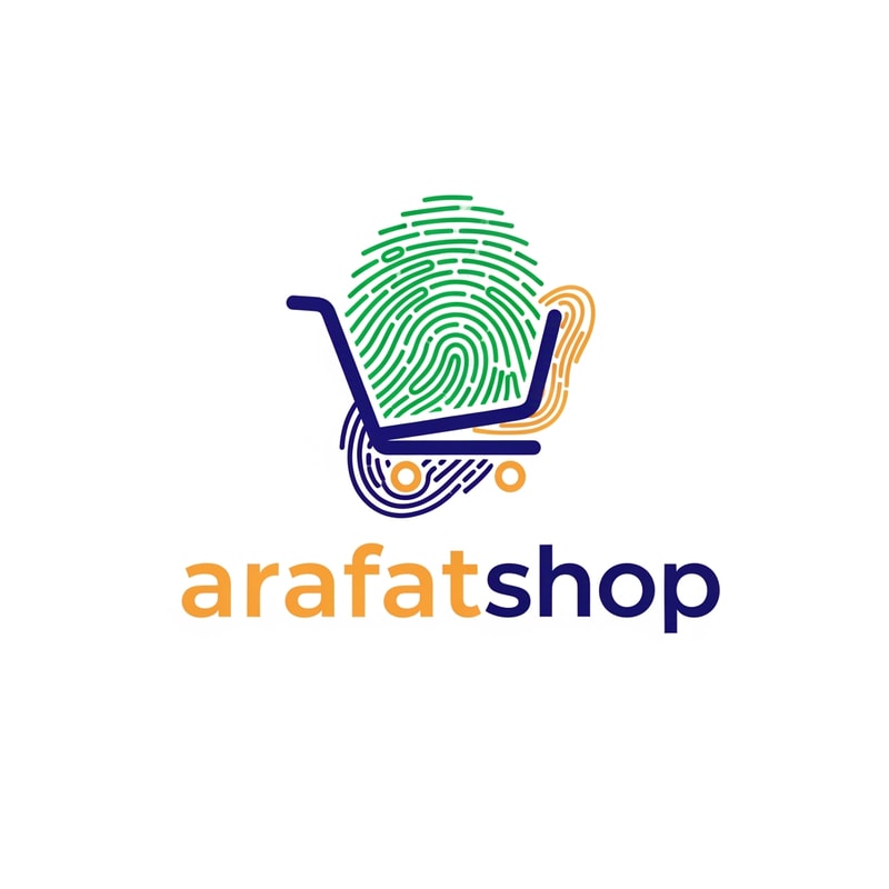 arafatshop of ecommerce shopping logo in unique style & icone unique