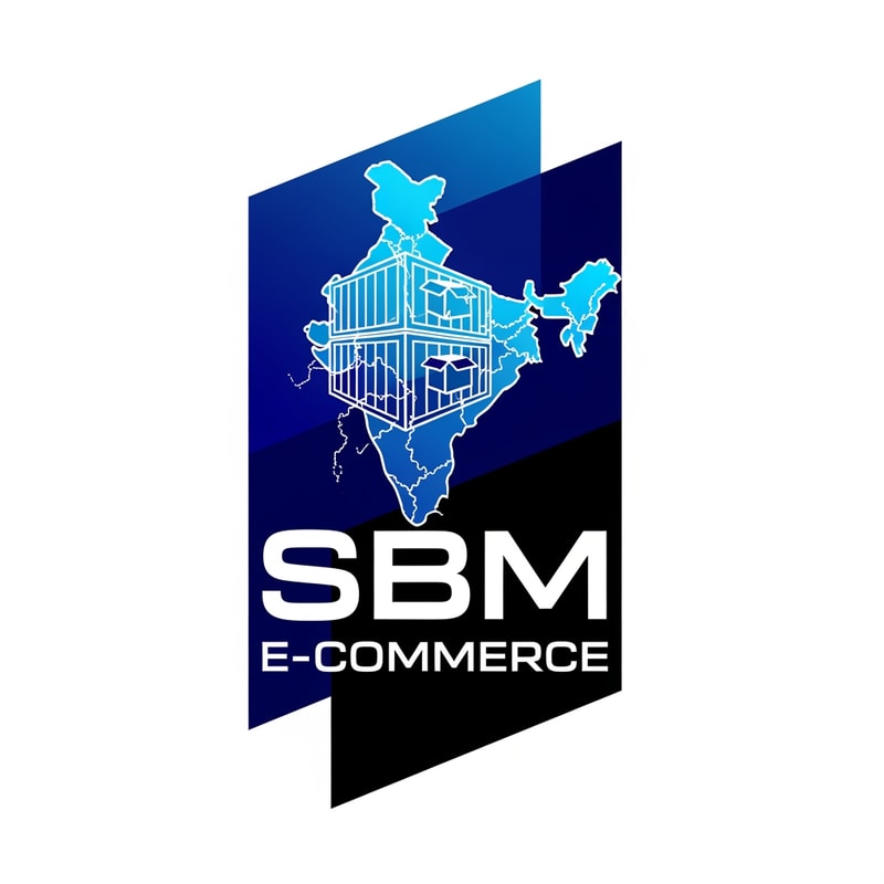 SBM ecommerce of logo shipping india, color  blue and black new look