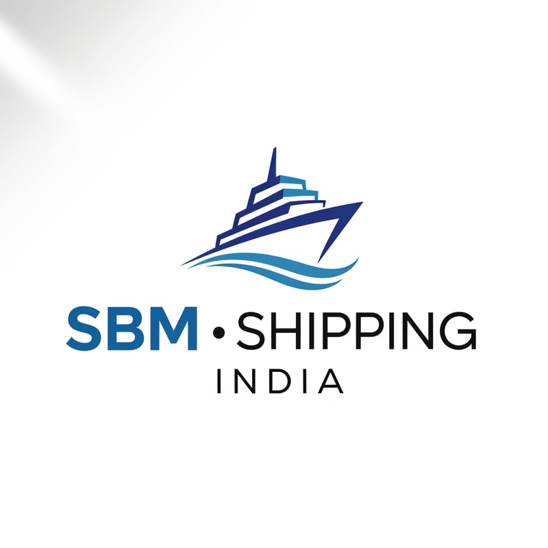 SBM shipping india of logo color  blue and black new look
