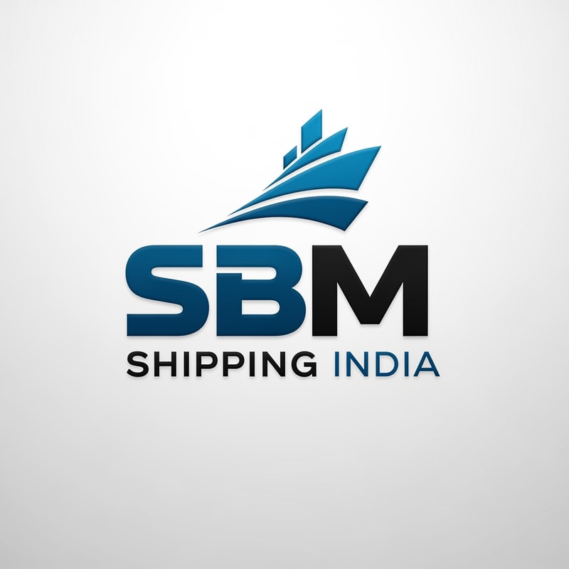 SBM of logo shipping india, color  blue and black