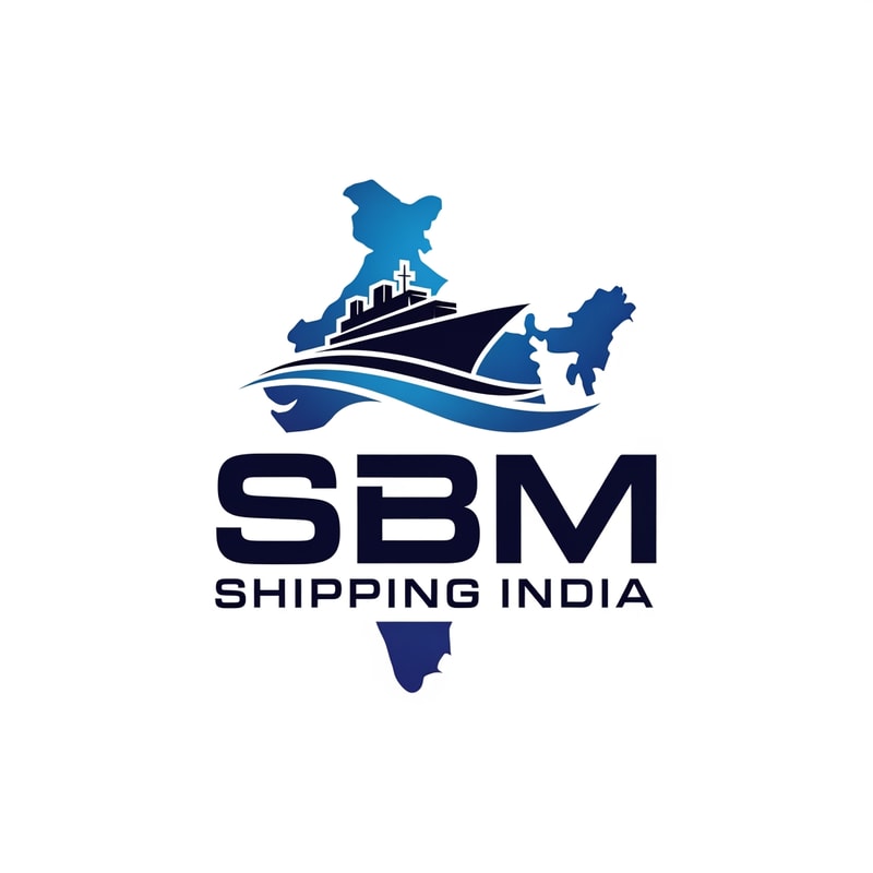 SBM of logo shipping india, color  blue and black new look