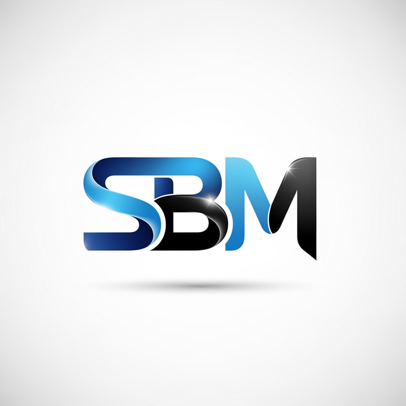 SBM of logo blue and black in unique