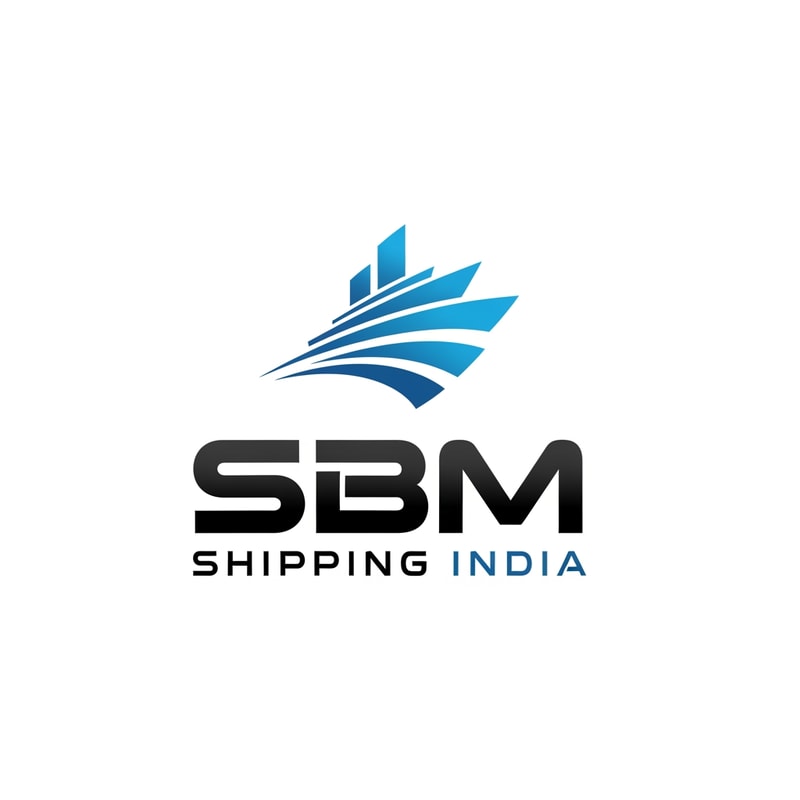 SBM shipping india of logo color blue and black new look