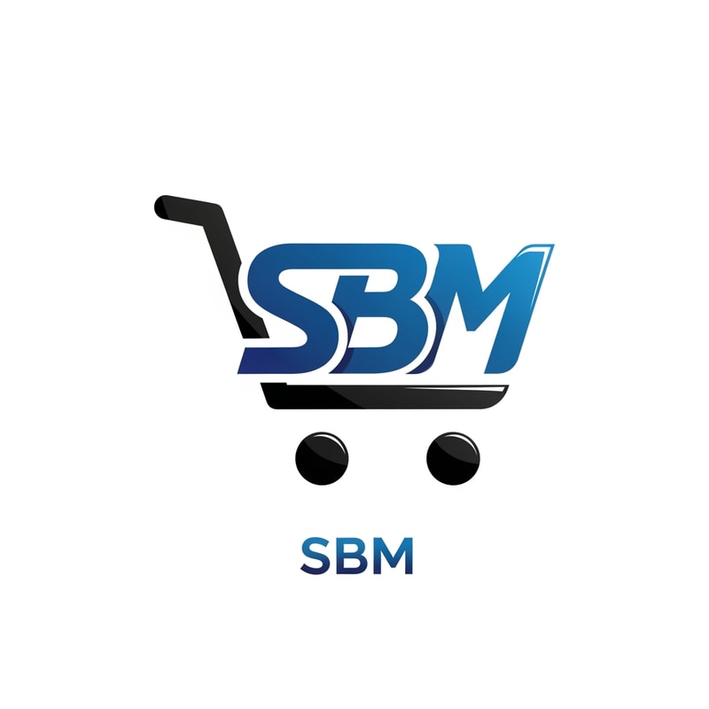 SBM of logo blue and black in unique icon use a ecommece