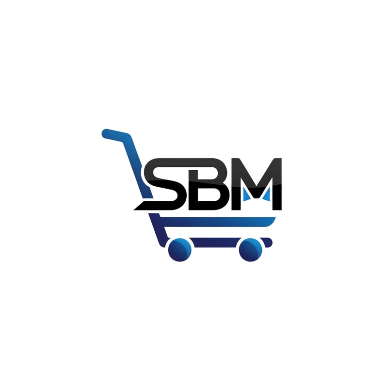 SBM of logo blue and black in unique icon use a ecommece