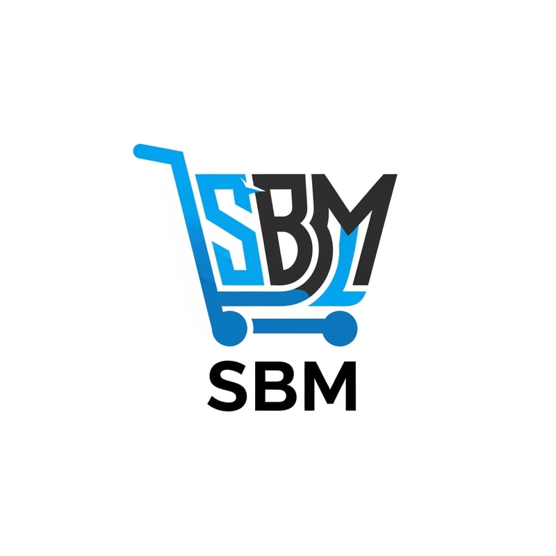SBM of logo blue and black in unique icon use a ecommece