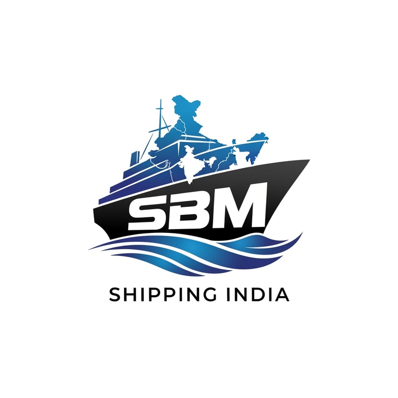 SBM of logo blue and black icon use shipping india