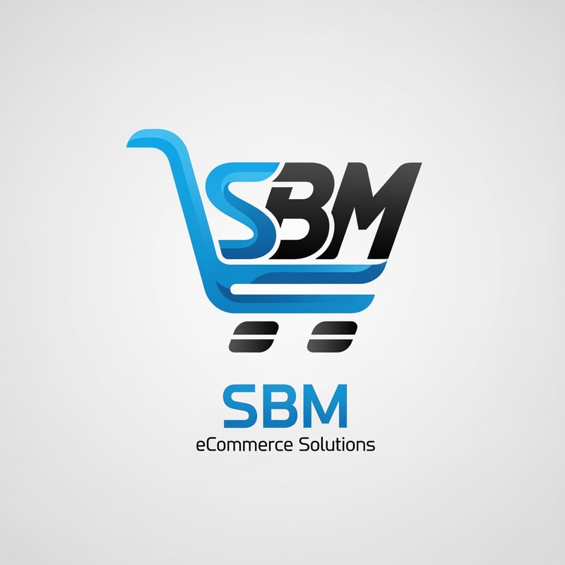 SBM of logo blue and black in unique icon use a ecommece