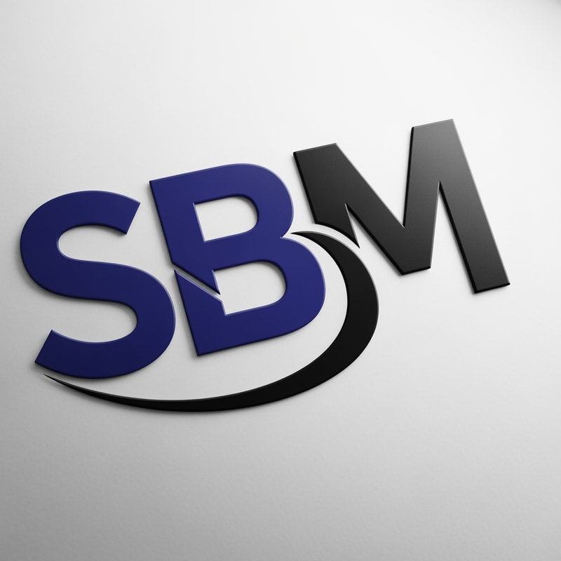 SBM of logo blue and black in unique