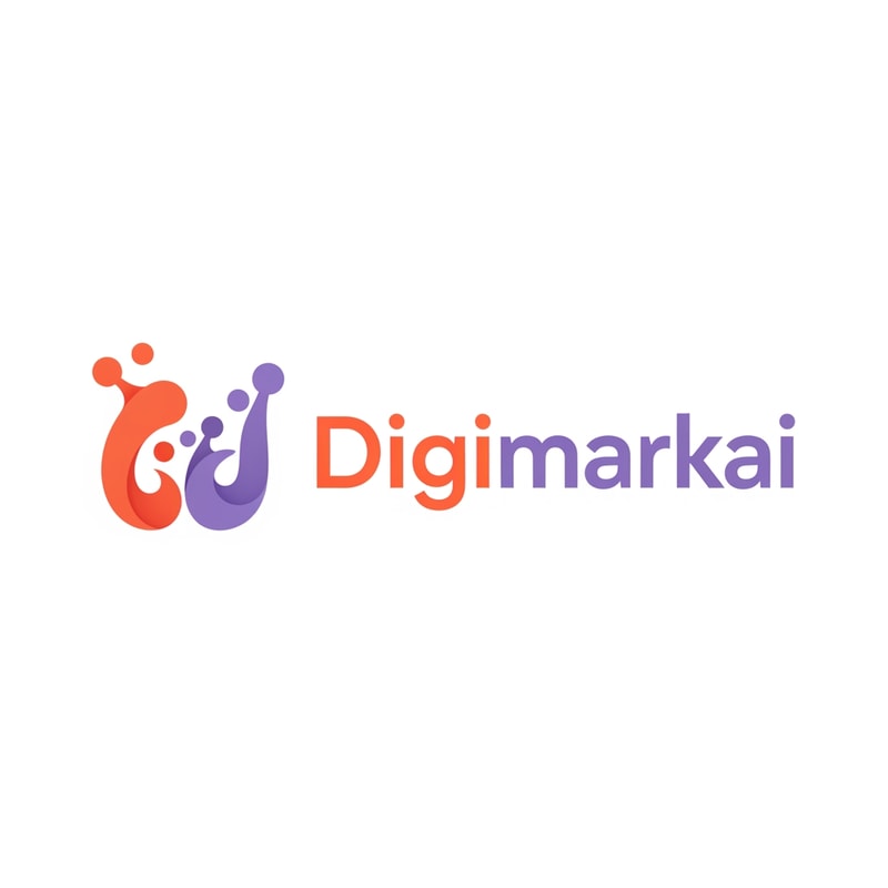 digimarkai logo of digital marketing color is #f67b56 & #c996d1