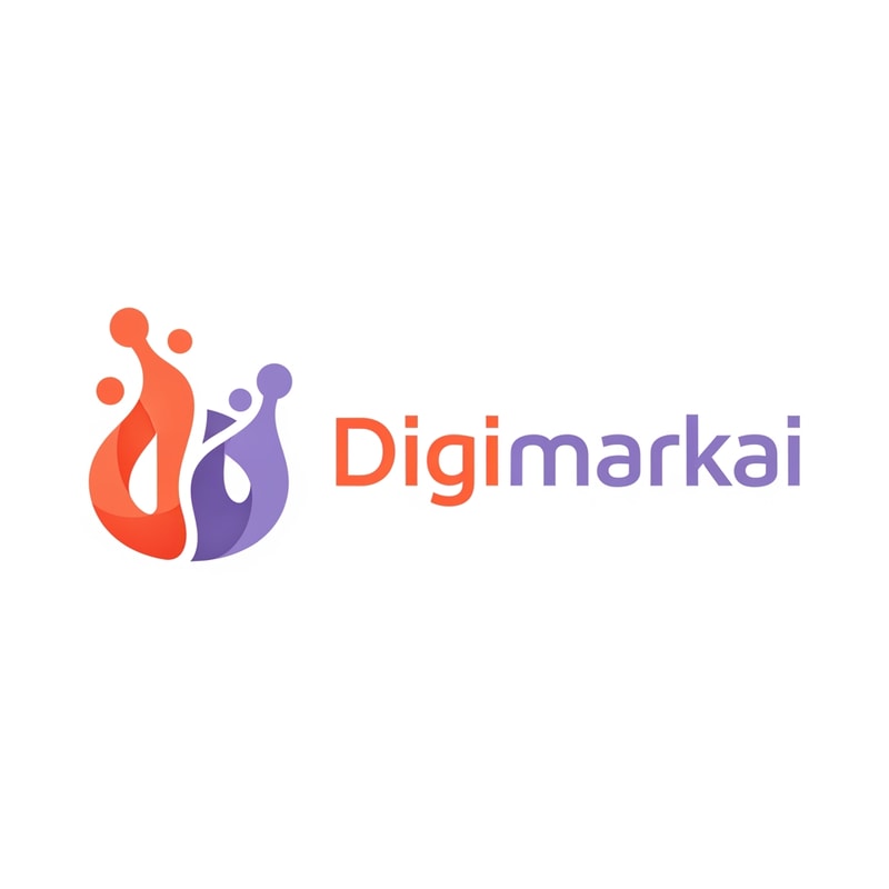 digimarkai logo of digital marketing color is #f67b56 & #c996d1