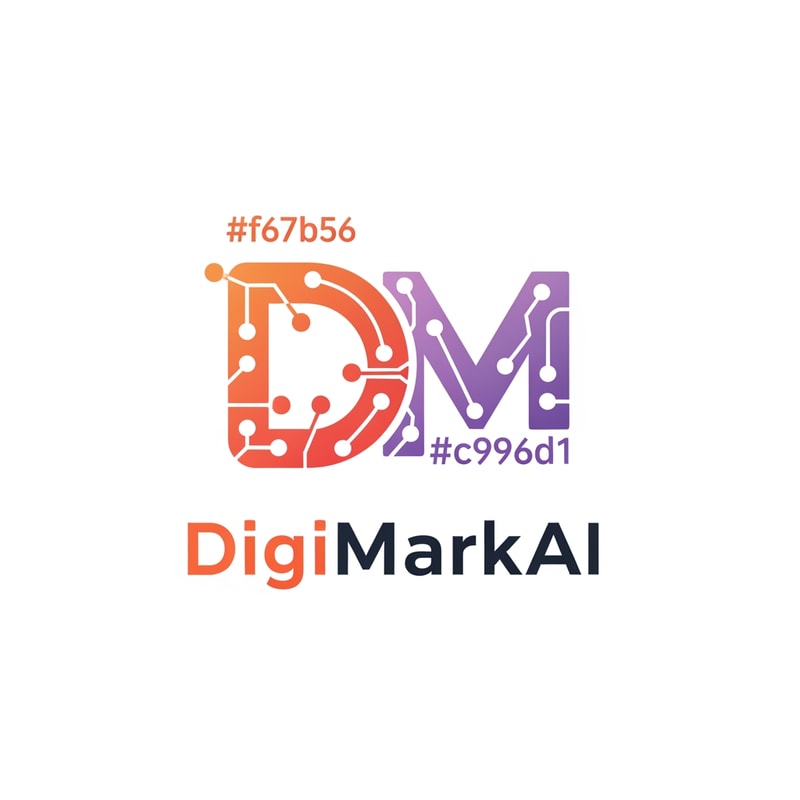 digimarkai logo of digital marketing color is #f67b56 & #c996d1
