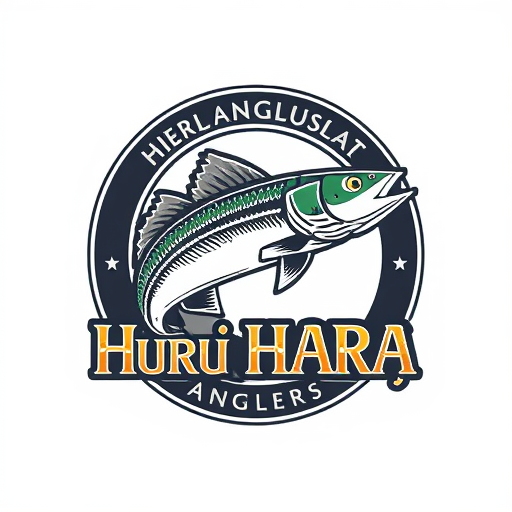 Professional logo design. HURU HARA ANGLERS