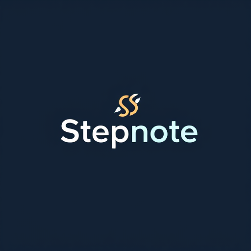 Professional logo design. Stepnote logo simple line style