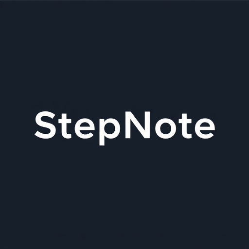Professional logo design. Stepnote logo simple line style