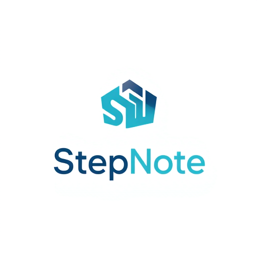 Professional logo design. Stepnote logo