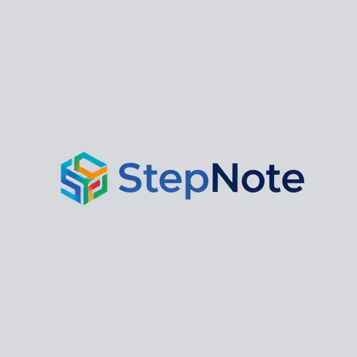 Professional logo design. Stepnote logo