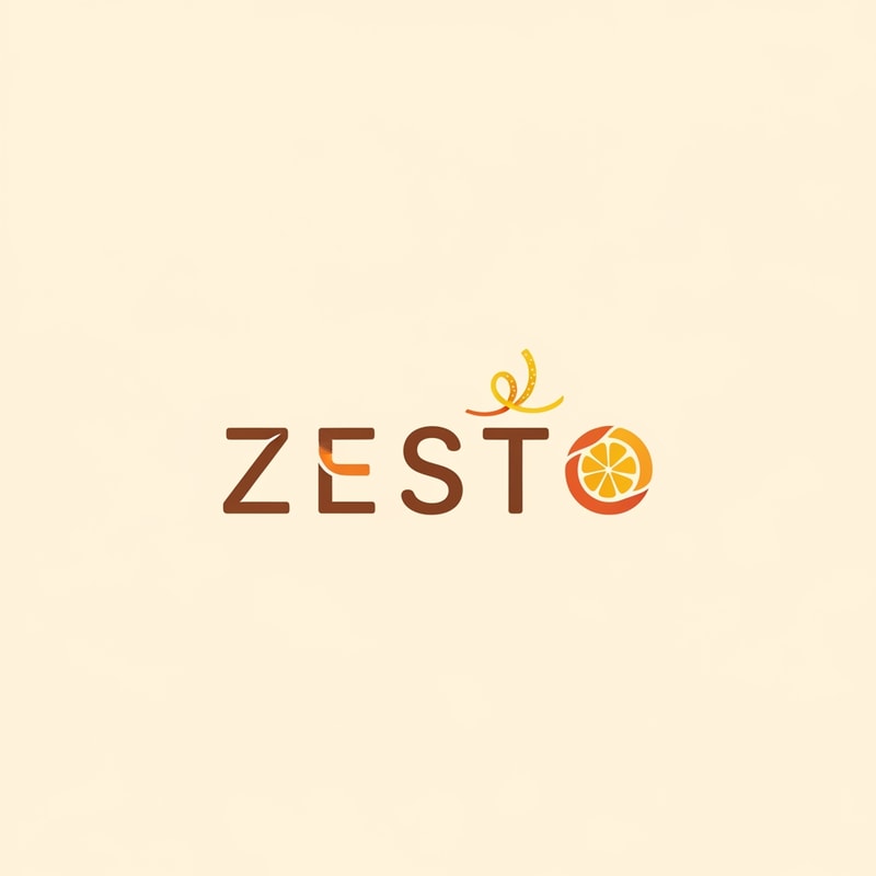Create a logo for cookies bakery Named by ZESTO.Minimal,Cozy,Warm Color,Modern design