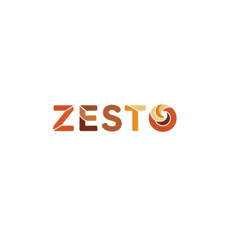 Create a logo for cookies bakery Named by ZESTO.Minimal,Cozy,Warm Color,Modern design