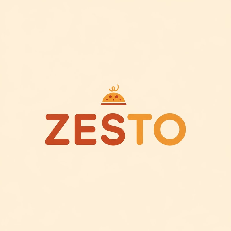 Create a logo for cookies brand  Named by ZESTO.Minimal,Cozy,Warm Color,Modern design