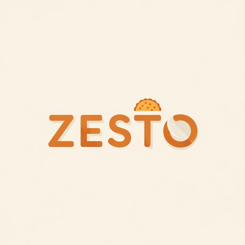 Create a logo for cookies brand  Named by ZESTO.Minimal,Cozy,Warm Color,Modern design