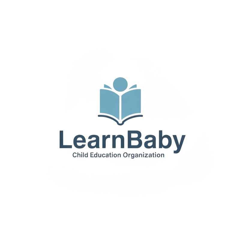 Create a logo for Child Education Organization Named by LearnBaby , Logo will be minimalist,modern,proffesional,Catchy,Bluish Color tone