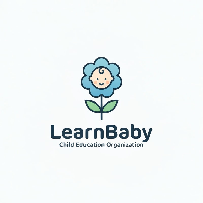 Create a logo for Child Education Organization Named by LearnBaby , Logo will be minimalist,modern,proffesional,Catchy,Bluish Color tone.use a similer icon which belongs to child education