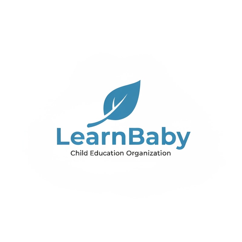 Create a logo for Child Education Organization Named by LearnBaby , Logo will be minimalist,modern,proffesional,Catchy,Bluish Color tone