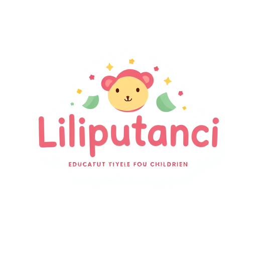 Professional logo design. create me a luxury clean playful creative logo for a brand "Liliputanci." It's educative center for children. Use luxury gentle warm pastel color palette and storytelling typography. Ajust it for kids age 3-14 years old.Make it calmer more premium clean luxury. Color pallete must be just a little bit lighter with gentle welcome message