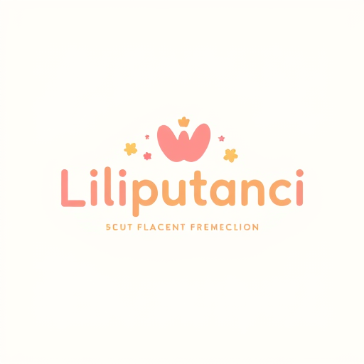 Professional logo design. create me a luxury clean playful creative logo for a brand "Liliputanci." It's educative center for children. Use luxury gentle warm pastel color palette and storytelling typography