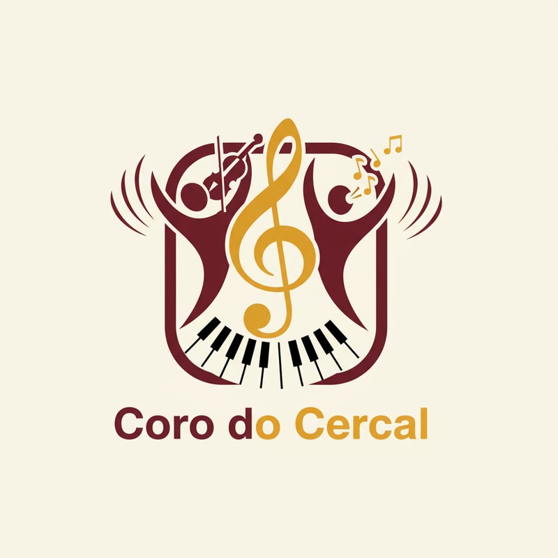 do a logo for a Musical Choir, keep it simple, energetic and with contrast, try to add a violin and people singing