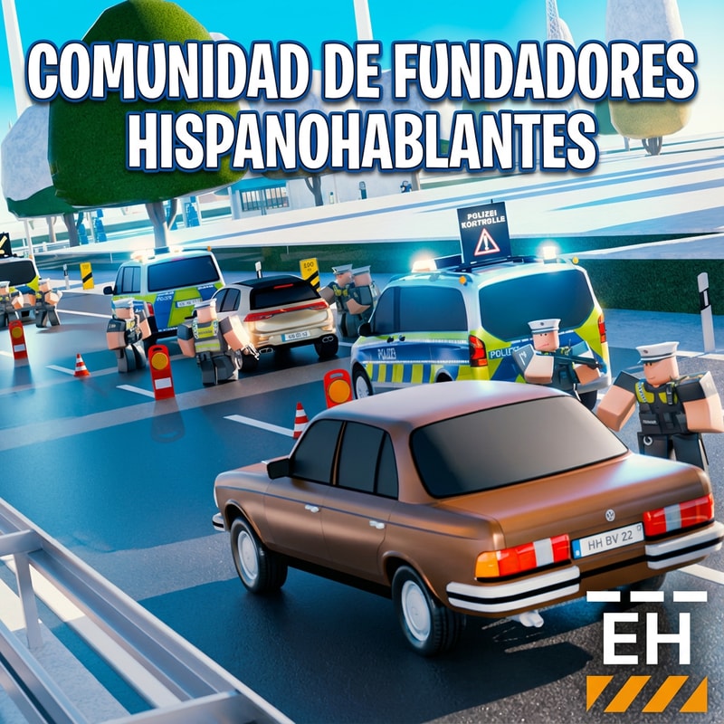 haz que en la imagen ponga Comunidad de fundadores Hispanohablantes