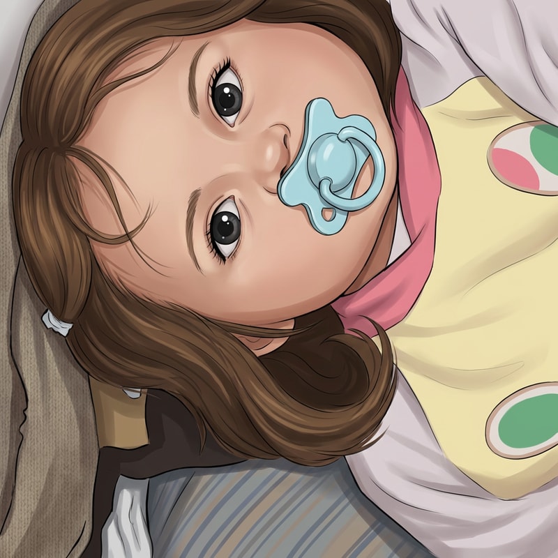 haz que la persona este dibujada a ordenador