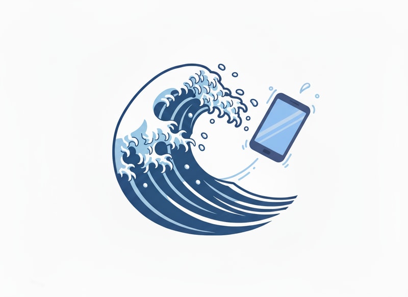 can u make like the mobile is trown by the wave just a light trow
