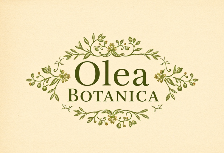 Professional logo design. Create a poetic and elegant logo for a handmade olive oil soap brand inspired by nature and traditional artistry.
The brand name is “Olea Botanica”.
The design should reflect a Jacobean floral motif — intricate botanical embroidery with olive branches, small blossoms, and subtle vintage textures.
The color palette should include deep olive green, warm beige, muted gold, and ivory.
The typography should be classic, serif, and slightly calligraphic, evoking timelessness and artisanal care.
The layout should feel balanced, delicate, and refined, as if belonging to an old apothecary or botanical atelier.
Background should be textured parchment or soft linen tone.
The overall feeling: heritage, nature, poetry, and quiet luxury.

Keywords:
Jacobean floral, vintage botanical logo, olive blossom, artisanal soap branding, natural skincare, poetic design, elegant typography, timeless beauty, classic packaging aesthetic, botanical illustration.