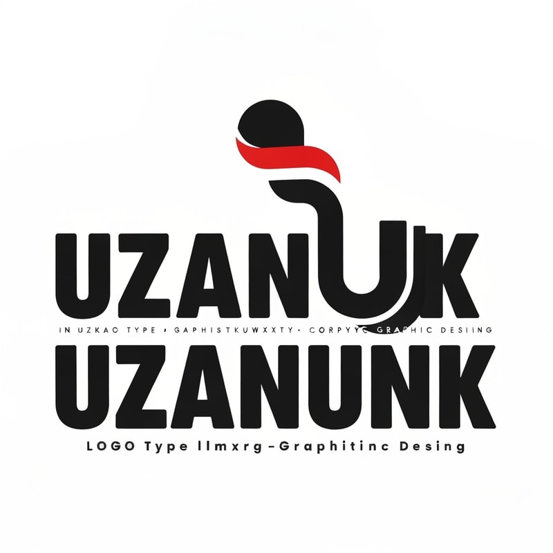 maka a logo UZANUNK in Bold and logo type Font and Graphic Desing in UZANUNK down