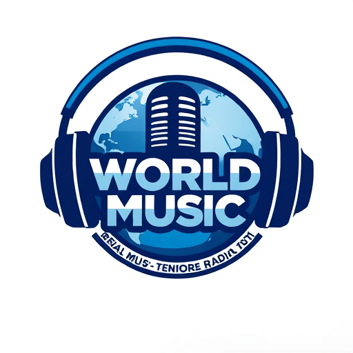 Professional logo design. Radio station logo for world music