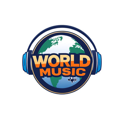 Professional logo design. Radio station logo for world music